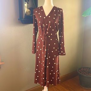 Talbots Ladies Twist Front Fit and Flare Dress Size L